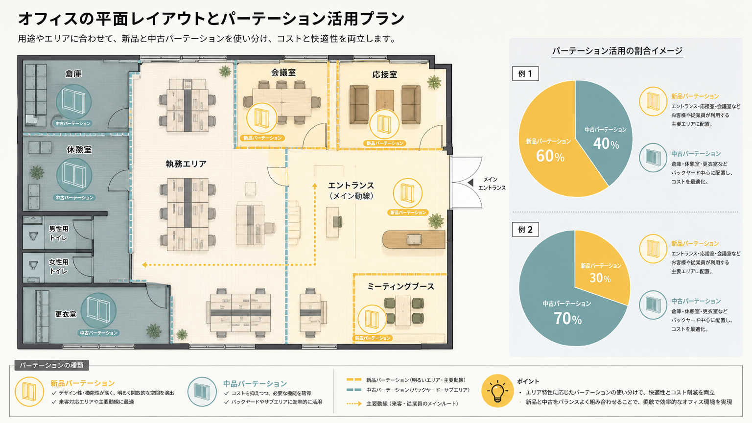中古と新規を組み合わせるハイブリッド提案の考え方